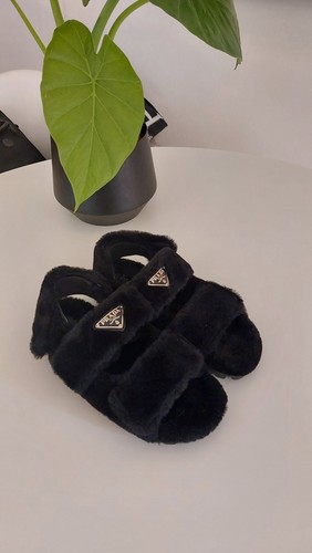 Prada shearling sandalen - shearling,