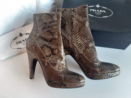 Prada python leder stiefel - prada,